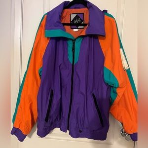 Vintage 90s Skitique ski jacket XL. Faded patch on the left arm